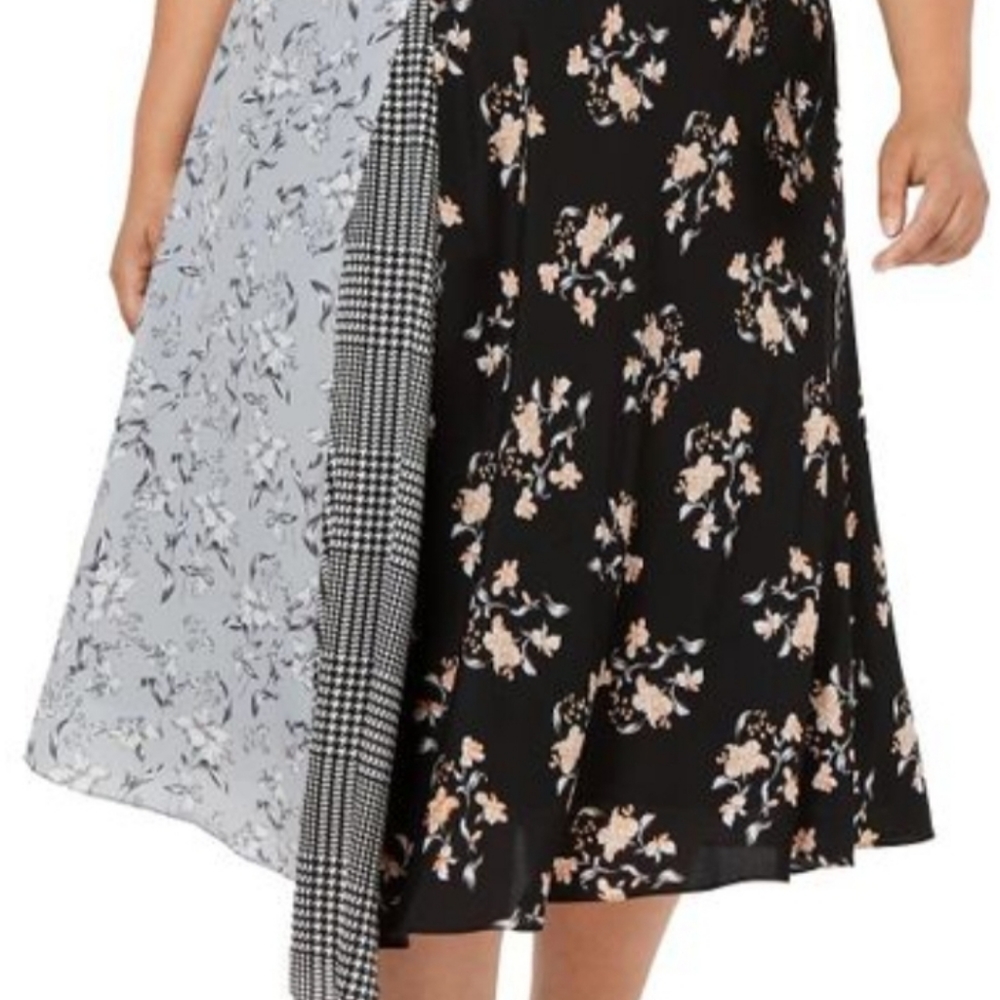 Calvin Klein Plus Size Asymmetrical Printed Skirt